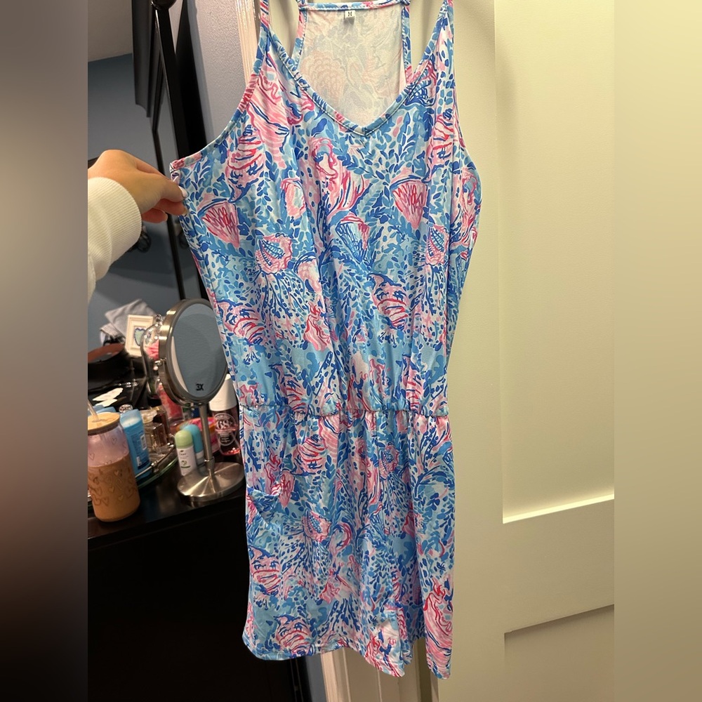 Tank top romper with pockets